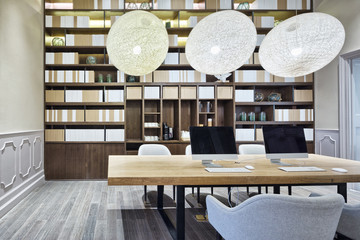 Wall Mural - luxury lobby in modern library