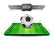 © best_shop - Realistic soccer ball and grass field