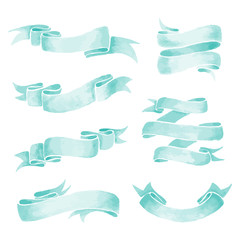 watercolor ribbons