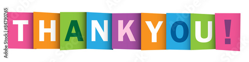 Fotomural "THANK YOU" Vector Overlapping Letters Icon