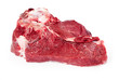Piece of a raw meat with bone.
