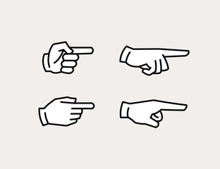 pointing hand icons