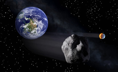view of the earth from space with fire vector illustration,elements of this vector furnished by nasa