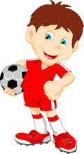 Cute Boy Soccer Player
