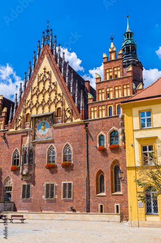 Obraz w ramie City Hall in Wroclaw