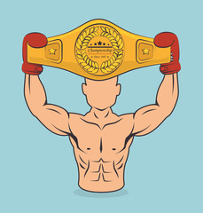 Wall Mural - Boxing design.