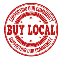 Wall Mural - Buy local  stamp