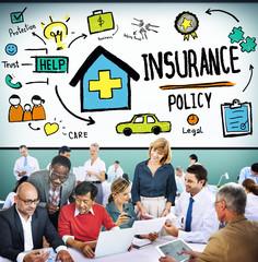 Wall Mural - Insurance Policy Help Legal Care Trust Protection Protection Con