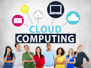 Canvas Print - Cloud Computing Network Online Internet Storage Concept