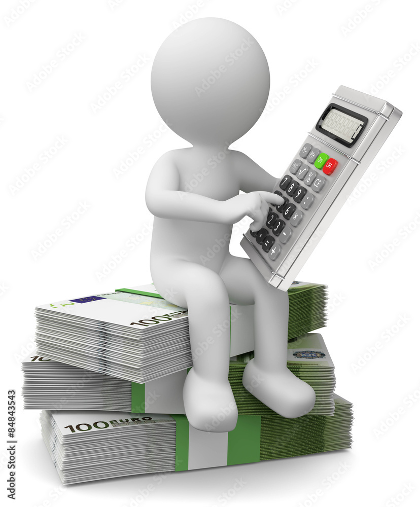 Buchhaltung, Geld zählen Stock Illustration