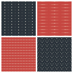 Wall Mural - seamless minimal square dots patterns