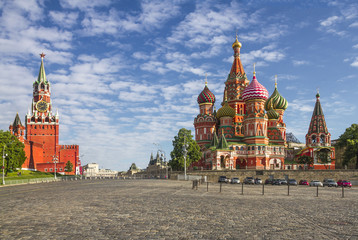 Moscow Kremlin and St. Basil Cathedral on Red Square