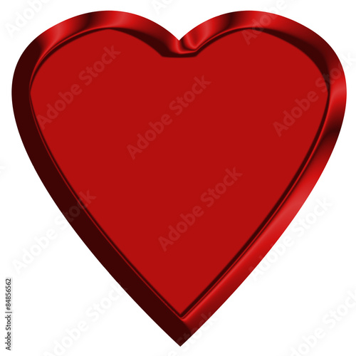 Coeur De Tissu Rouge Message Damour Et Saint Valentin