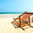 Chair at the tropical beach for relaxation