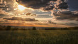 Der Sonnenuntergang in Deutschland