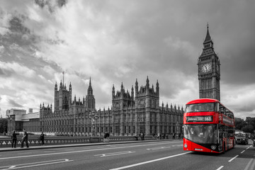  Domy Parlamentu i autobus, Londyn