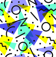 Wall Mural - retro 80s pattern background illustration
