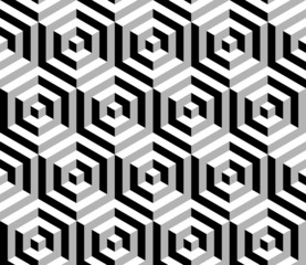 Wall Mural - isometric 3d hexagon seamless pattern background