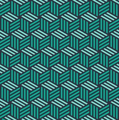 Wall Mural - isometric 3d cube seamless pattern background