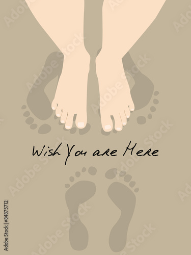 Cuadros en Lienzo Foot for Wish You Were Here Card