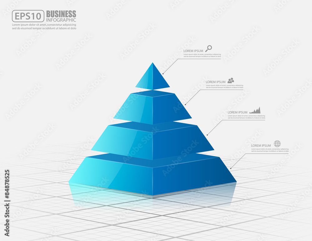 Pyramid Chart, Vector Stock Vector | Adobe Stock