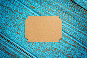 Wall Mural - Brown paper business card