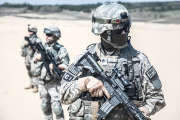 Wall Mural - infantrymen in action