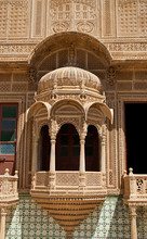 Carved Window In Mandir Palace, Jaisalmer, Rajasthan, India
