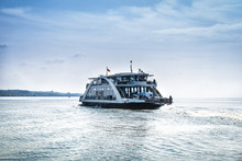 Car Ferry On The Lake Constance (Bodensee).