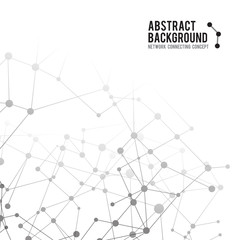 Poster - abstract background network connect concept - vector illustratio