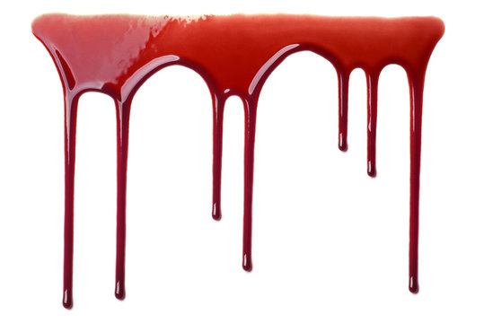 Flowing Blood / Dripping blood isolated on white