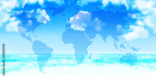 世界地図 海 背景 Stock Vector Adobe Stock