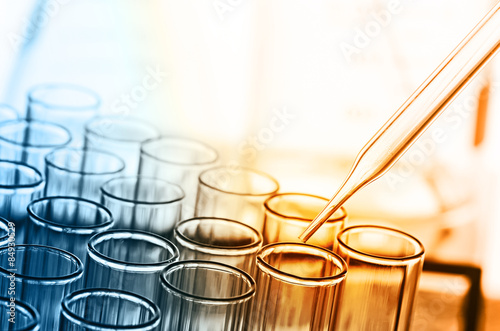 Cuadros en Lienzo Tubos de ensayo de laboratorio de ciencia
