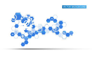 Wall Mural - vector abstract technology concept background