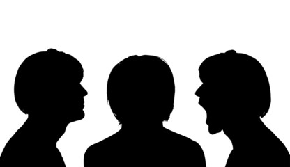 Poster - Vector silhouette profile.