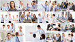 © Syda Productions - collage with many business people in office