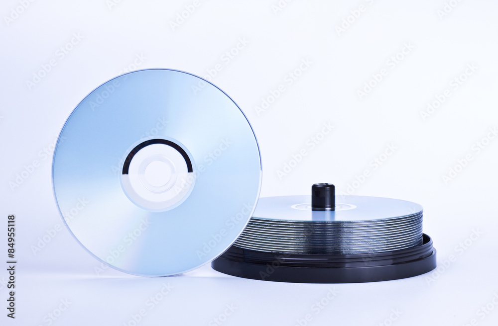 stack of printable discs Stock Photo | Adobe Stock
