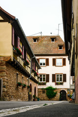 Wall Mural - Typical alsacien house in small village, Bas-Rhin