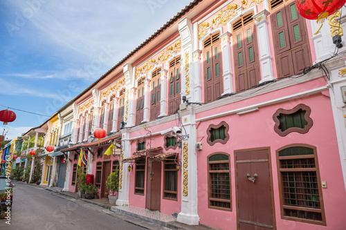 Fotografie, Obraz The Old Town Phuket Chino Portuguese Style at soi rommanee talang road