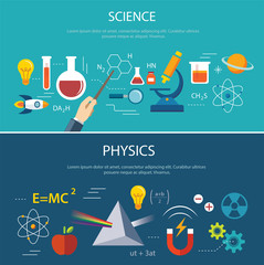 Wall Mural - science and physics education concept