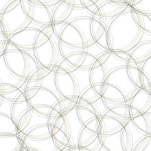 Gray Overlapping  Circles Seamless Pattern. Light Circles Simple