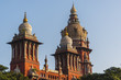 Towers and domes of the High Court in Chennai, India.