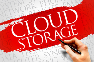 Poster - cloud storage word cloud concept