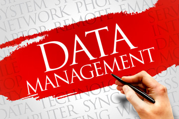 Poster - data management word cloud concept