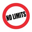 No Limits black stamp text on white