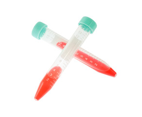 Sticker - red solution in centrifuge tube