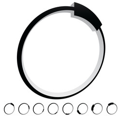 Poster - Preloader, buffer style shape in 3d. Steps included.
