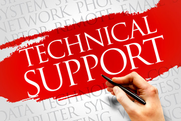 Poster - Technical support word cloud concept