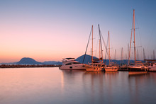 Boats In The Marina Of Patras, Peloponnese, Greece.