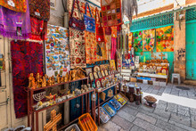 Bazaar In Old City Of Jerusalem.